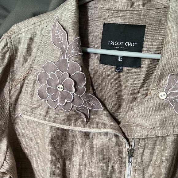 TRICOT CHIC Linen Jacket size 12 US - Picture 11 of 16